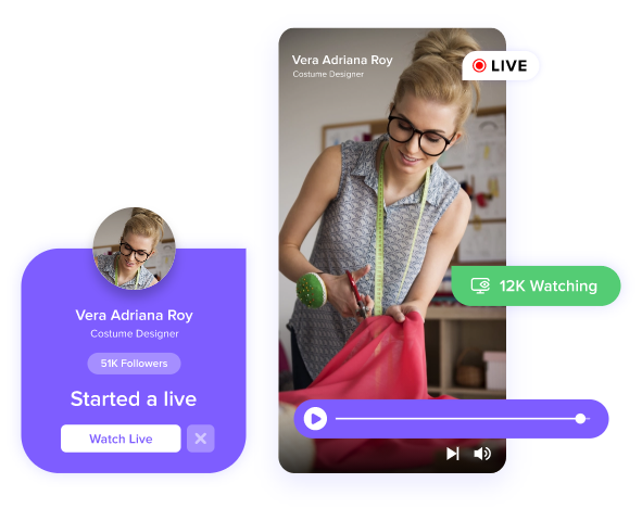 Live broadcasting API